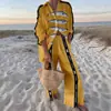 Estilo Nuevo Europeo y Americano Creativo Patrón de Pez Traje Casual Holgado Pantalones Deportivos de Pierna Ancha Conjunto Casual con Temática Oceánica
