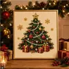 Pintura Diamante 5D Acrílica de Papai Noel Criativa Transfronteiriça Pendente de Porta Decoração de Parede Ornamento DIY
