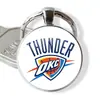 Logo de Equipo de la NBA Lakers Warriors 76ers Time Gem Aleación de Metal Llavero Grabado Colgante de Llave