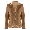 Chaqueta de Traje Elegante de Color Puro, Nueva Moda Otoño e Invierno para Mujer, Transfronteriza Europea y Americana de Amazon 2025