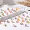 Colgante de Flor Mini de Cinco Pétalos de Imitación Perla de Resina Dulce y Lindo Accesorios Hechos a Mano DIY Materiales para Joyería de Flores Coloridas
