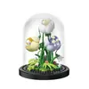 Compatible con Cubierta Antipolvo para Bloques de Construcción Lego, Macetas, Flores de Hibisco, Juguetes de Ensamblaje para Niños, Venta al por Mayor Transfronteriza para el Día de San Valentín