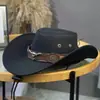 Sombrero Xizang de Ala Ancha para Jazz para Hombres y Mujeres, Sombrero de Sol para Exteriores de Primavera y Otoño, Sombrero de Caballero para Viajes, Sombrero de Vaquero del Oeste Americano