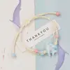 Pulsera de Cerámica Tejida con Diseño de Nicho, Sensación de Alta Gama, Dulce y Versátil para Mujeres, Pulsera Artística de Concha Marina, Joyería de Costa