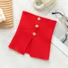 Bufanda de Cuello Falso con Botones de Punto para Mujer Primavera Otoño Invierno Decoración de Suéter Cuello Falso Versátil para Suéter