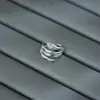 Anillo Exquisito Super Brillante de Circonita para Niñas, Lujo Accesible y Anillo de Apertura Ajustable de Gama Alta, Baño de Oro Real Simple