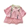 Traje de Verano para Niñas 2025 Nuevo Estilo de Ropa de Verano Ropa Infantil Estilo Coreano Casual Traje Polo