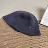 Sombrero de Pescador Cálido Elástico Delgado de Borde Enrollado Versátil para Mujer Otoño/Invierno Adelgazante Rejuvenecedor Sombrero de Cubo de Lana Tejida