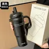 Termo Taza con Tapa de Estrella y Asa de Acero Inoxidable Gran Capacidad Taza Rompehielos Alta Apariencia Portátil Taza de Vacío con Popote Venta al por Mayor