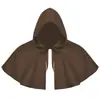 Capa de la Muerte Disfraz Cosplay Halloween Cosplay Medieval con Capucha Corto Bidimensional Anime Disfraz Cosplay Capa