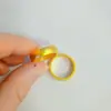 Anillo de Cara Ancha Cerrado Esmerilado Heritage Color Arena Dorada Anillo Liso Antiguo Tipo Llanta Anillo de Pareja Dorado Simulado Joyería