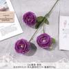 Imitación 3 cabezas flor de rocío loto artificial seda falsa ramo flores de boda de alto nivel adornos decorativos terminados flores plásticas florales