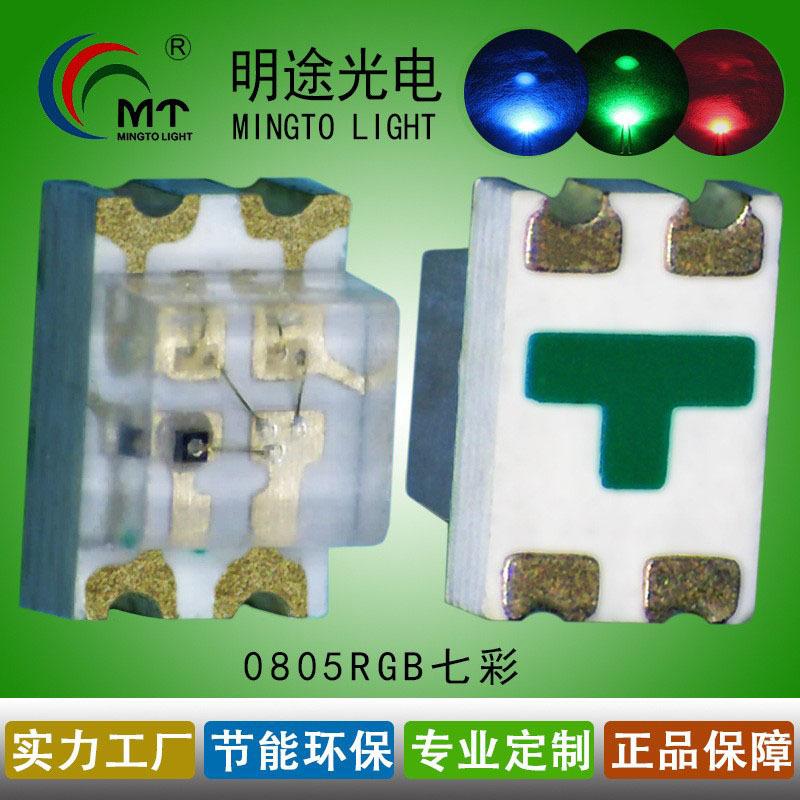0805蓝翠绿红rgb
