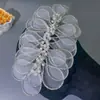 Comércio Exterior Malha Colorida Folha Vestido de Casamento Corrente de Garras Pérola Feita à Mão Acessórios de Cabelo Feitos à Mão Joias para Festa de Performance 13