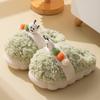 Pantuflas de Algodón de Dibujos Animados para Niños Otoño e Invierno Oruga Linda Interior Cálido Antideslizante Pantuflas de Felpa Bebé Niños y Niñas Invierno