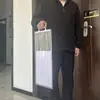 Bolsa de Asa de PE Venta al por Mayor de Puntos Bolsa de Plástico con Asa Blanca Transparente Bolsa de Almacenamiento para Toallas y Ropa Bolsa de Mano Portátil