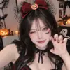 Diadema creativa y peculiar de Halloween con cuernos negros, perfecta para cosplay festivo, sesiones de fotos y actuaciones.