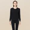 Roupas e Calças de Outono Longsha Femininas Terno 100% Algodão Suéter Base Fino Slim-fit Algodão Jovem Roupa Térmica Feminina