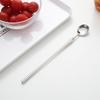 Dao Qi Acero Inoxidable 304 Cuchara Japonesa y Coreana Simple Mango Largo Cuchara para Mezclar Cuchara para Té con Leche Café Cuchara Larga Creativa para Hielo