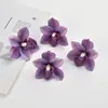 Cabeza de flor artificial, película impresa en 3D, cabeza de flor de Cymbidium, flor artificial para ropa, zapatos, sombreros, decoraciones, tocados, accesorios para el cabello, decoraciones de boda