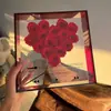 Día de San Valentín Tanabata Caja de Flores de Acrílico Flor Eterna de Amor Caja de Regalo de Confesión para Novia Caja de Almacenamiento de Flores