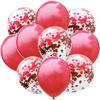 Balão de látex transparente rosa dourado de 12 polegadas Balão de papel com lantejoulas vermelho Rosa Dourado decoração de festa de aniversário