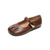 Sapatos de Salto Baixo Weimei Girl 993-16 Estilo Ballet Francês para Mulheres com Tira Plissada e Saia Combinando Sapatos Mary Jane