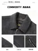 Contiene CachemiraChaqueta de Lana para Hombre Otoño Invierno Cuello de Plumas Engrosado Ropa de Trabajo Casual Abrigo de Lana por Ambos Lados