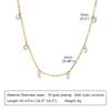 Collar de acero de titanio para mujer collar de acero inoxidable circonita blanca moda oro personalidad simple quanxi agua NC-1275
