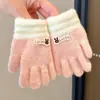 Guantes Infantiles de Medio Dedo para Niños y Niñas de Primaria, Guantes de Punto Cálidos y a Prueba de Frío, Nuevo Modelo 2025, Guantes Cortavientos y a Prueba de Frío