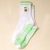 Calcetines para Mujer Calcetines de Media Pantorrilla Dispensador Antideslizante Calcetines Deportivos Profesionales Calcetines de Algodón Bordados de Aguacate Calcetines para Entrenamiento Físico Pilates