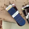 Calcetines de algodón a rayas estilo coreano, calcetines de media pantorrilla para mujer, colección otoño/invierno, sin costuras y transpirables, calcetines casuales versátiles, Zhuji