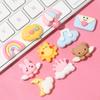 Bonito Voador Coelhinho Urso Arco-íris Música Nuvens diy Acessórios de Resina Acessórios para o Cabelo Copo de Água Material Artesanal Bolsa
