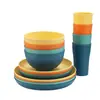 Conjunto de Tigelas e Pratos Transfronteiriços Palha de Trigo Tigela Doméstica Copo Prato Talheres Portáteis Prato de Jantar Prato de Copo Tigela de Arroz