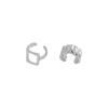 Anillos Geométricos Huecos Cuadrados en Capas Dulces y Frescos para Mujer, Plegados y Texturizados, Anillos Abiertos de Estilo Nuevo Único, Anillos para el Dedo Índice, Modernos