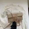 2026 Nueva Bolso de Cadena Tejida para Mujer Verano Versátil Paja Tejida Bolso de Hombro Único Moda Bolso Cruzado Bolso de Diseño de Nicho