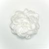Flor de satén de borde horneado versión coreana de 10 cm, flor tridimensional de tela de satén rosa, ramillete DIY, pinza de agarre, accesorios florales al por mayor