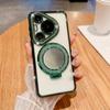 Adecuado para Huawei Pura70Ultra Diamante de Imitación Lujo Funda para Teléfono Móvil Mate60 Degradado Brillo Espejo Soporte Magnético