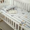 60 peças de algodão acetinado de fibra longa estampado bebê classe a touca de cama totalmente fechada costura capa de colchão de cama dormitório estudantil à prova de poeira