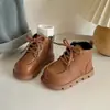 Botines de otoño e invierno para bebé, zapatos para bebé con suelas blandas, zapatos para caminar para niños, botas con forro de polar para niños, botas estilo Dr. Martens para niñas, zapatos para niños pequeños