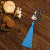 Colgante de borla de acetato de Conejo de Jade Blanco de Mediados de Otoño, Borla Graduada de Nicho Estilo Chino, Colgante de Borla Festivo de Mediados de Otoño