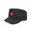 Gorra Roja del Ejército de Sarga con Visera Plana Suministro Estrella de Cinco Puntas Gorra Verde Militar Estrella de Cinco Puntas Gorra para Entrenamiento Militar y Viajes Gorra Militar