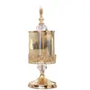 Tarro de almacenamiento de cristal de lujo ligero con tapa, estilo europeo americano, para mesa de café de sala de estar, tarro de dulces de encaje, adornos de decoración de almacenamiento