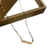 Collar de Letra de Acero de Titanio Letra R Cadena de Hueso de Serpiente Acero de Titanio Chapado en Oro Real de 18K Estilo Simple y Versátil