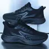 Zapatos Deportivos Nuevos de Suela Gruesa para Hombre, Zapatos de Trabajo Casuales Impermeables de Suela Blanda de PU Negros, Zapatos Resistentes a las Manchas, Zapatos Antideslizantes para Correr