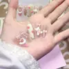 Nuevas Uñas Postizas de Oso Lindas Hechas a Mano, Estimulantes de Dopamina, de Alta Gama, con Moño, Estilo Dibujo Animado, Súper de Ensueño, Versátiles y Desmontables