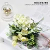 Venda Direta de Fábrica de Buquês de Flores Artificiais Estilo Nórdico, Buquê de Noiva para Casamento, Buquê de Rosas, Hortênsia, Peônia, Buquê de Rosas Artificiais