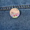 Broche Mais Vendido Transfronteiriço Desenho Animado Acessórios Fofos Fivela de Cintura Anti-Exposição Decoração de Bolsa Liga de Zinco Emblema com Pingos de Óleo