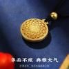 Brújula de Ocho Tesoros de Oro Puro 999 Jiufengxiang Plata Envuelta en Oro Colgante de Oro Collar de Cuerda Trenzada Herencia de Método Antiguo Mismo Estilo para Hombres y Mujeres
