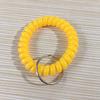 Fornecimento de mola de plástico fio de telefone anel de mão doce cor boca larga chaveiro pulseira ponto multi-colorido